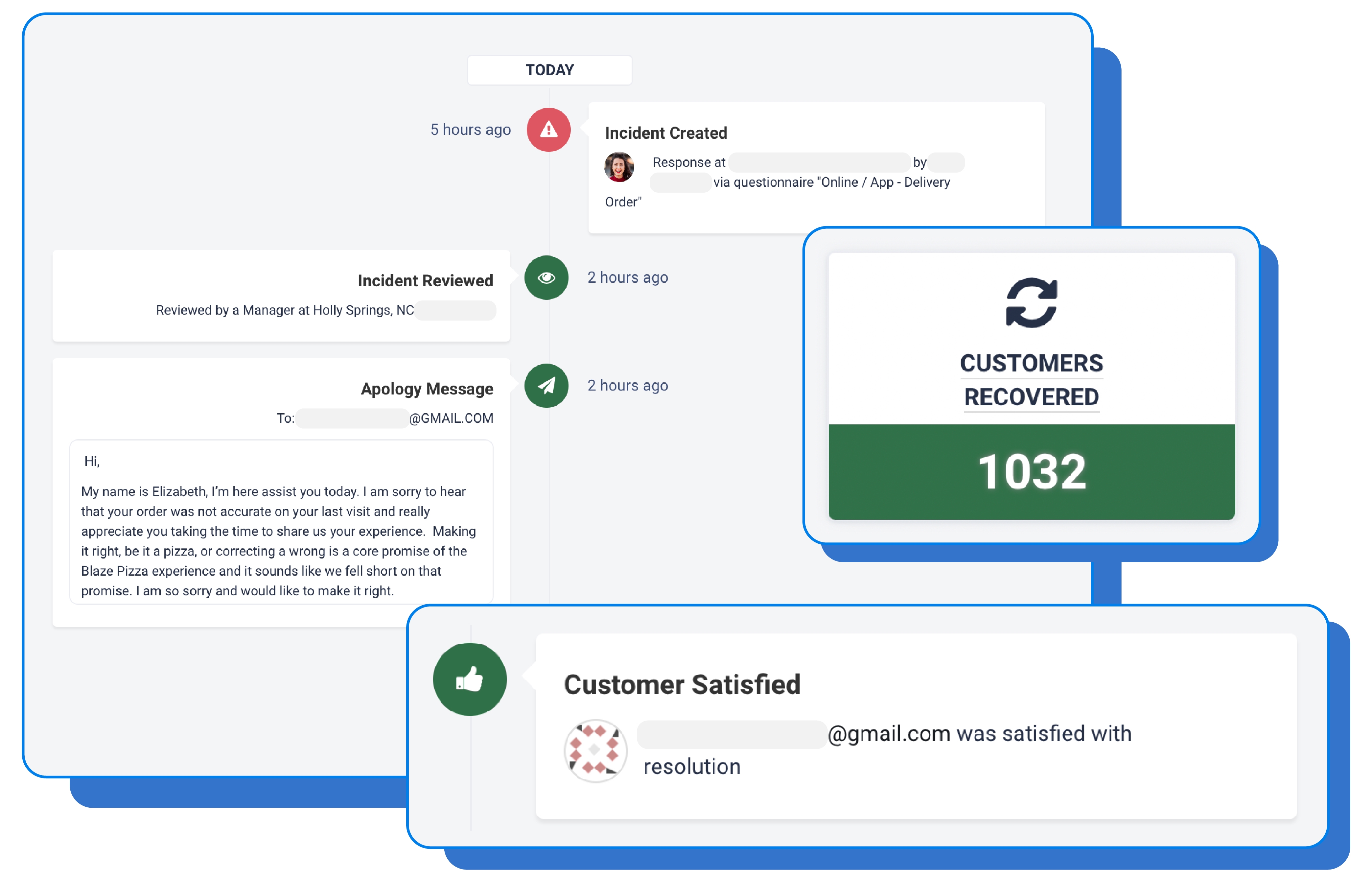 Instantly manage incidents and respond to customer complaints